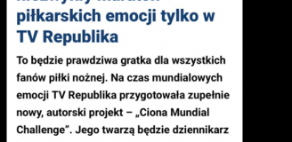 Oto CIONA MUNDIAL CHALLENGE, który polega na... xD